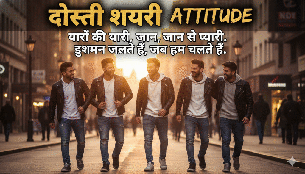 attitude dosti shayari