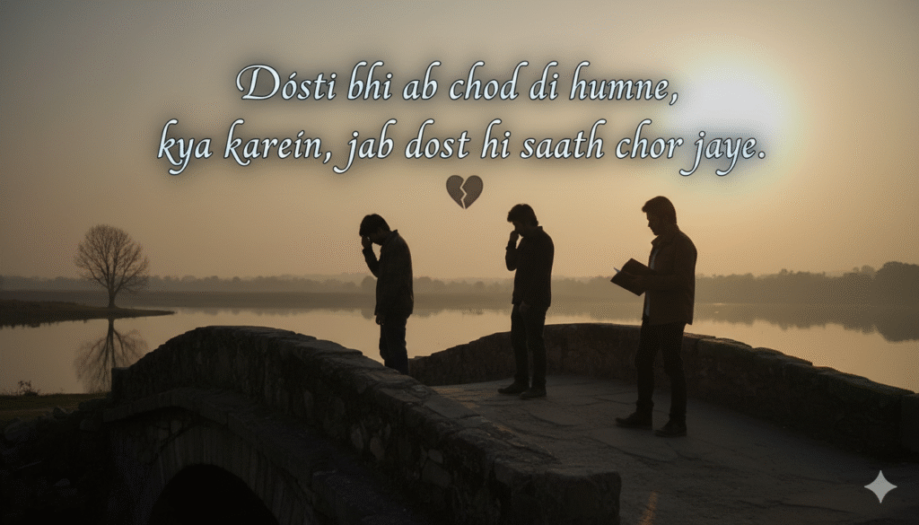 sad dosti shayari