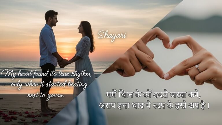 Latest Lover Shayari in English and Hindi for Couples and True Feelings