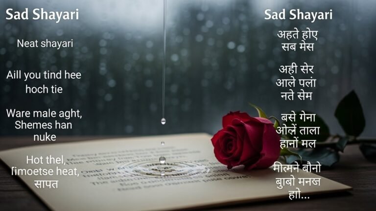Sad Shayari in English & Hindi – Heart Touching Lines for Broken Hearts