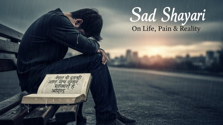 Sad Shayari on Life, Pain & Reality – Emotional Hindi Poetry