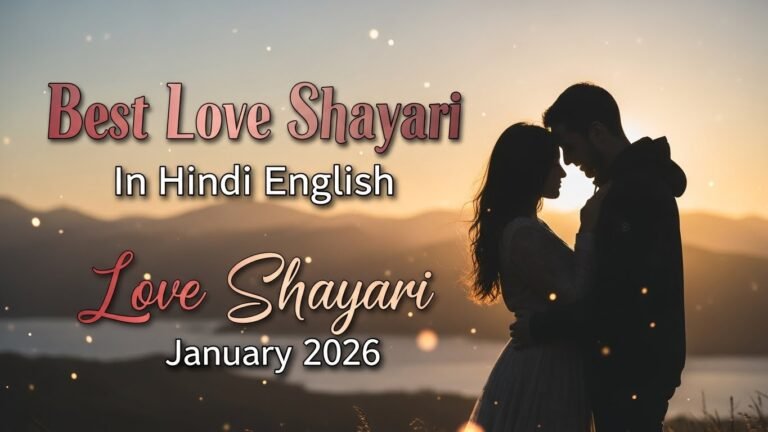 Best Love Shayari in Hindi  English – लव शायरी – जनवरी 2026